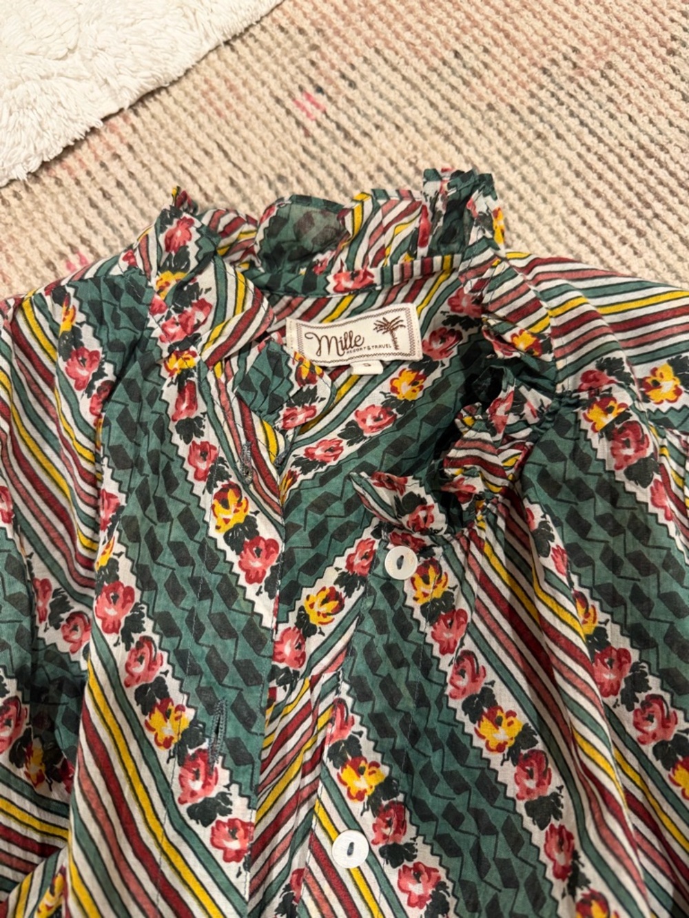 Mille MARNIE TOP IN ROSE STRIPE - Picture 5 of 5